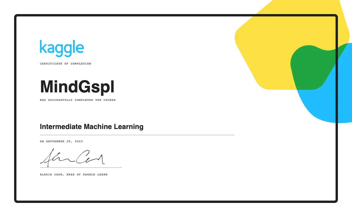 Kaggle course Intermediate Machine Learning
